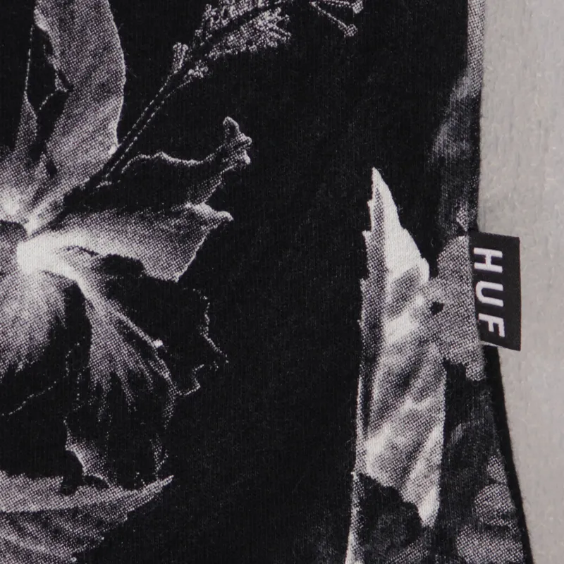 Huf Floral Vest Black White-2