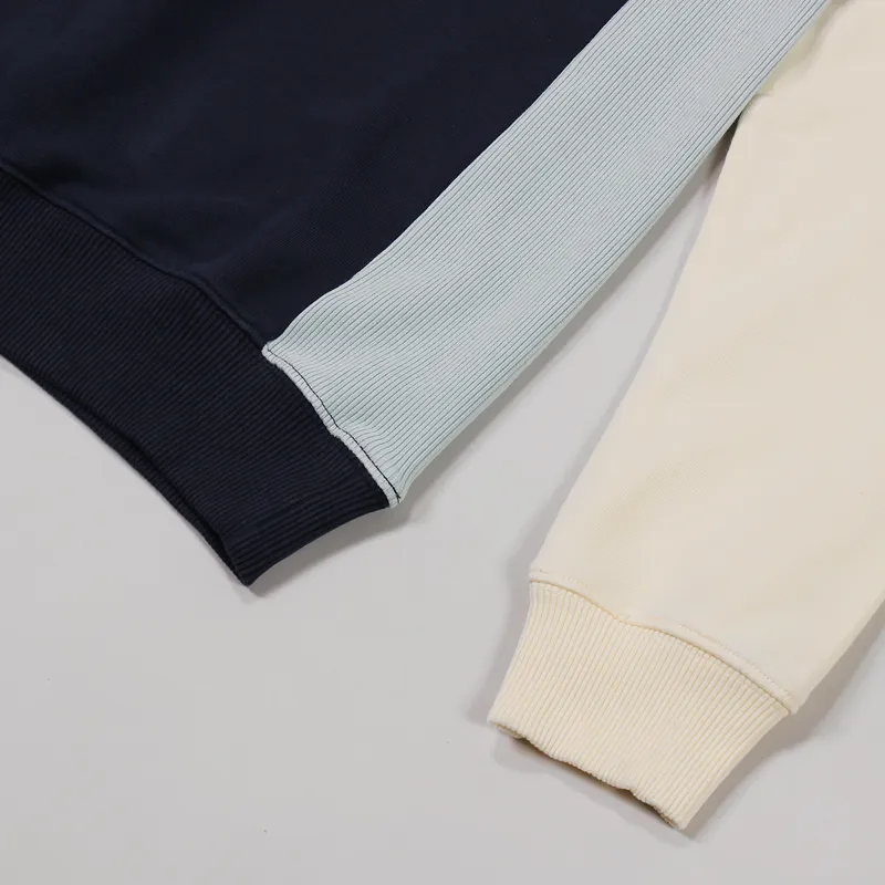 Foret Flora Sweatshirt Teal Midnight Blue Cream-4