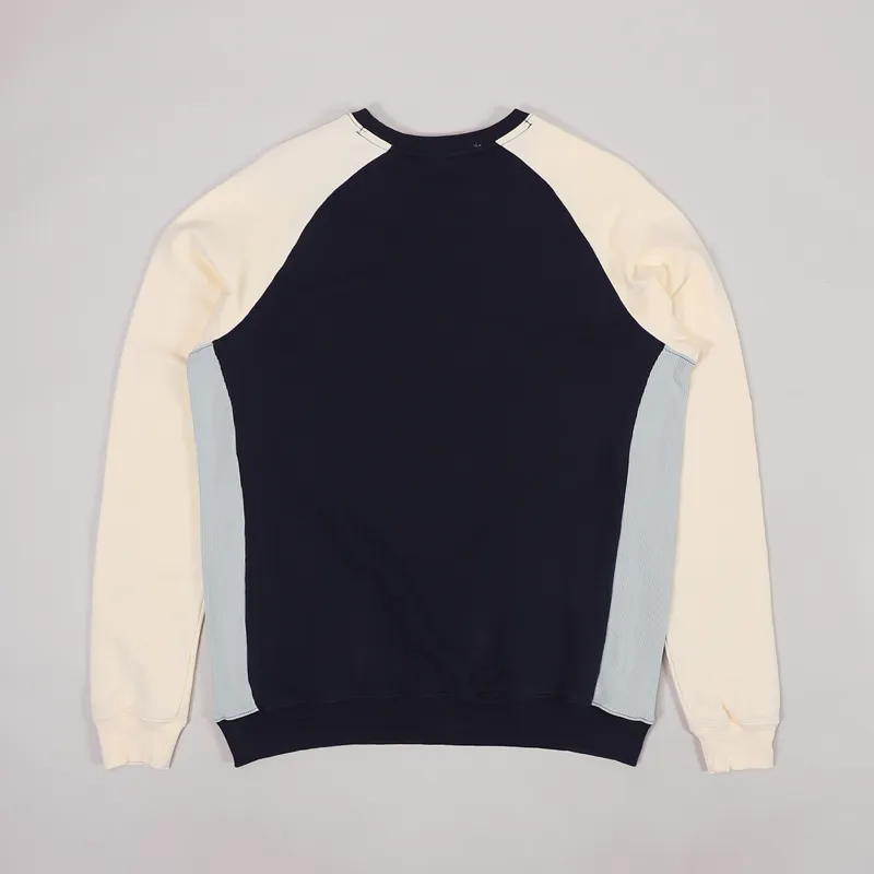 Foret Flora Sweatshirt Teal Midnight Blue Cream-5