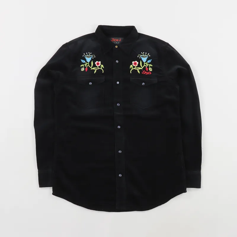 Deus Ex Machina Florecer Western Shirt Black