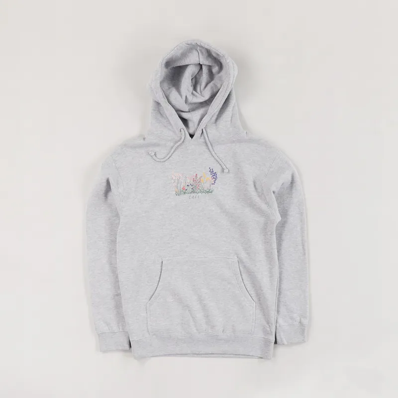Skateboard Cafe Flower Bed Pullover Hoodie Sweatshirt Ash Grey