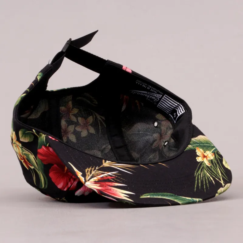 Huf Hawaiian Volly 5 Panel Cap - Black Blossom-5