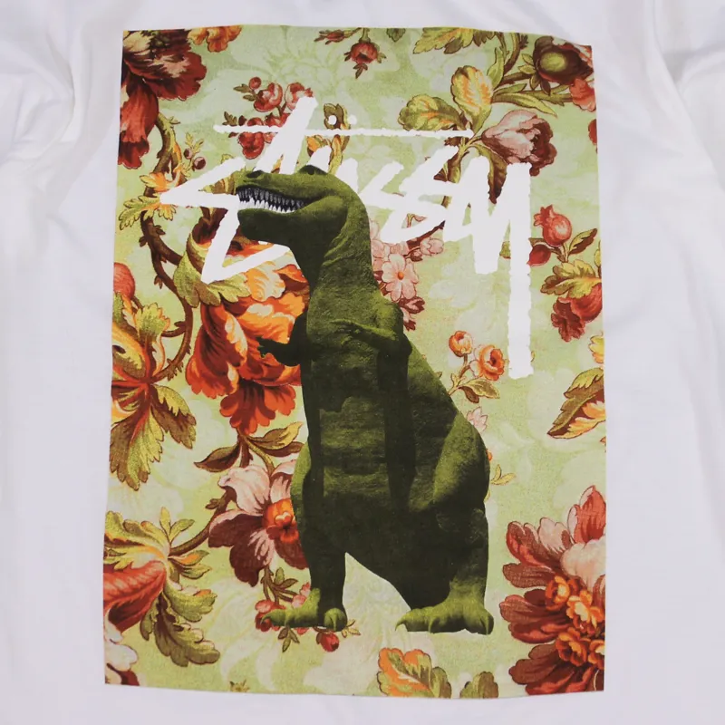 Stussy Flower Dino T Shirt White-1