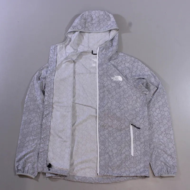 The North Face Mens Flyweight Hoodie Jacket High Rise Grey Hex-5
