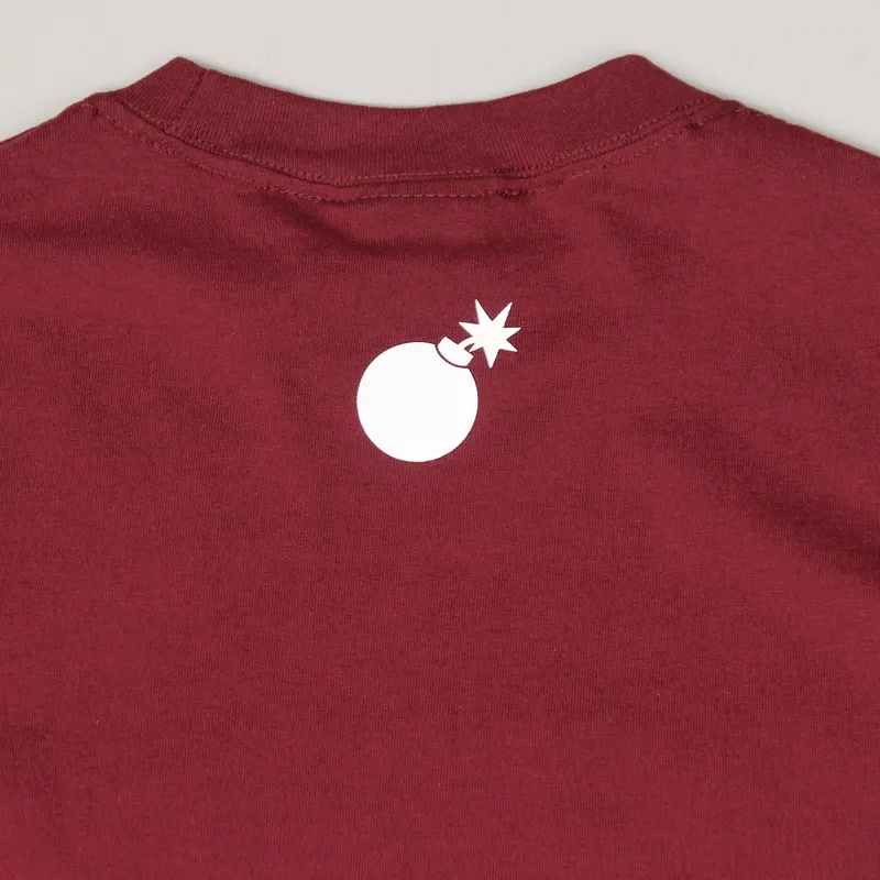 The Hundreds Forever Bar Logo T Shirt Burgundy-1