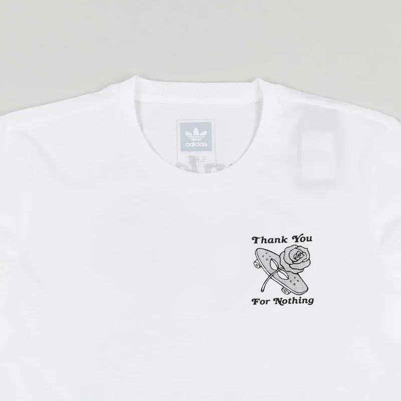 Adidas For Nothing T Shirt White Black-2