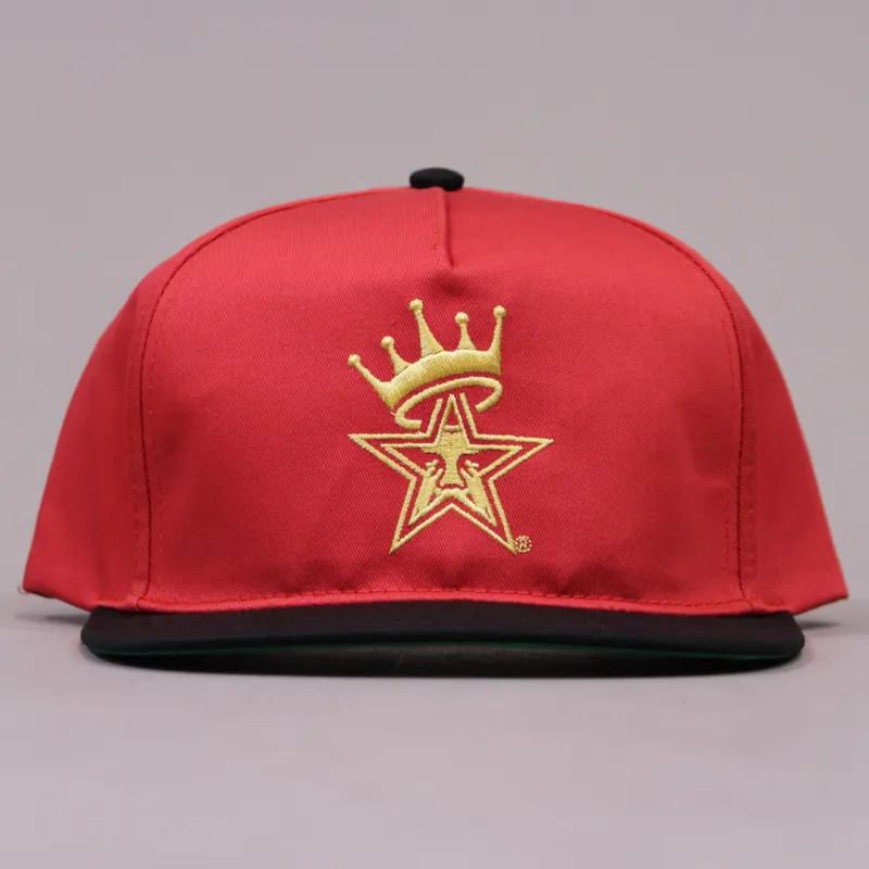 Obey Foul Line Snapback - Red-1