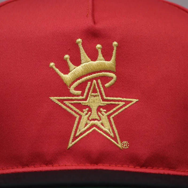Obey Foul Line Snapback - Red-2