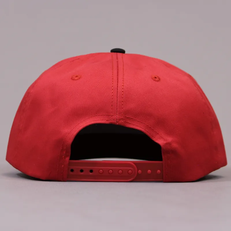 Obey Foul Line Snapback - Red-3