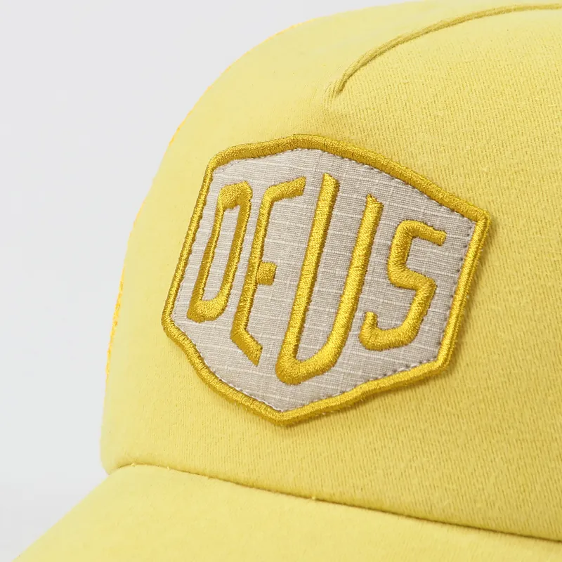 Deus Ex Machina Foxtrot Shield Trucker Yellow-1
