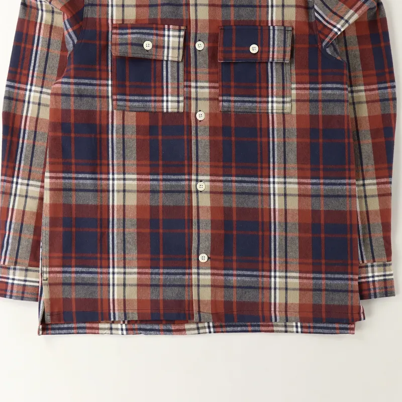 Wood Wood Franco Shirt Rust Check-2