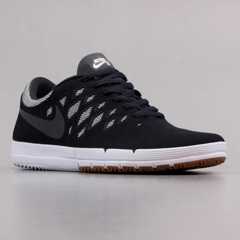 Nike Free SB Premium Shoes Black Dark Grey White-4