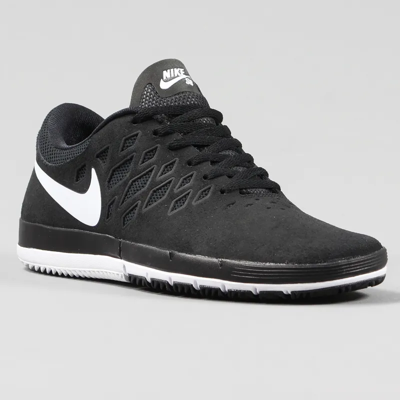 Nike SB Free SB Shoes Black White-4