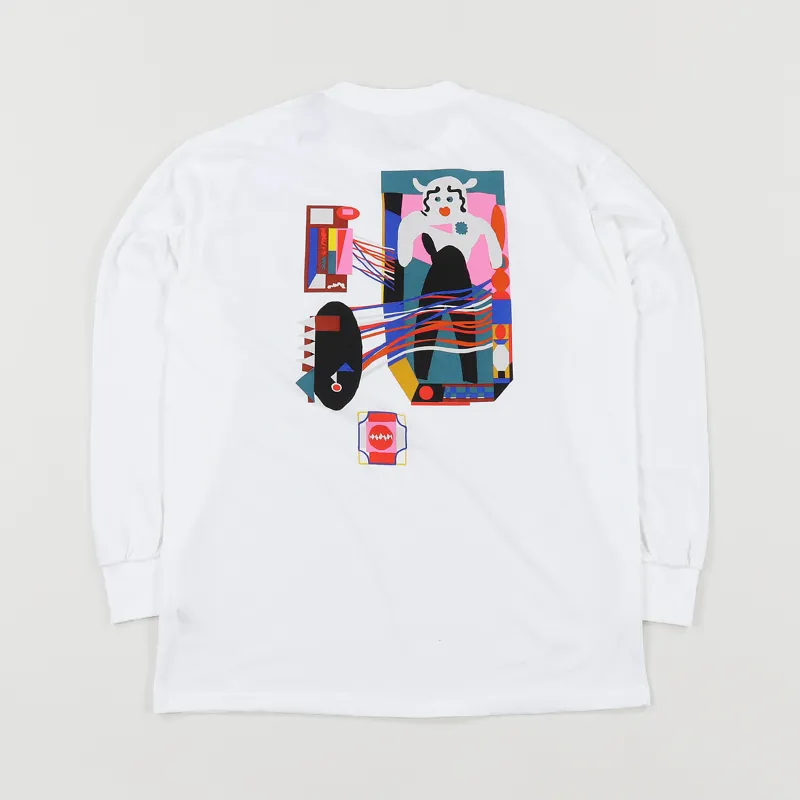 Polar Skate Co. Frequency Long Sleeve T Shirt White