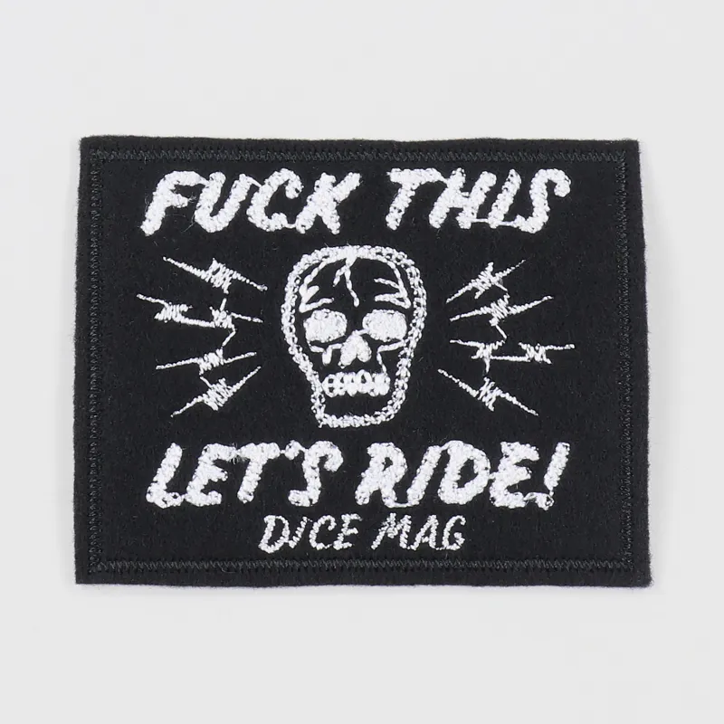 Dice FTLR Skull Patch Black White