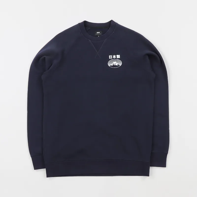 Edwin Fuji San Raglan Sweat Navy