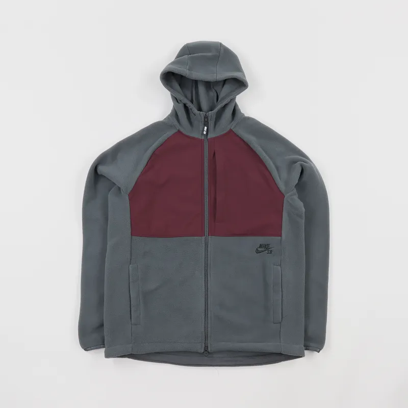 entrada Neuropatía Fácil de comprender Nike SB Winterized Full Zip Polartec Hoodie Anthracite Burgundy