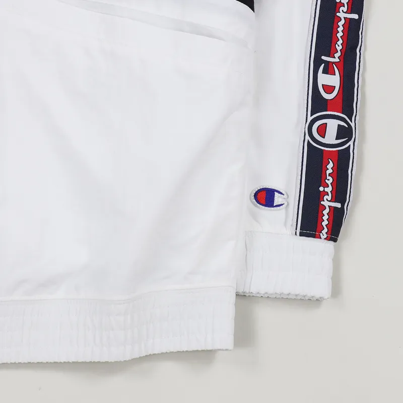 Champion Reverse Weave Full Zip Taped Track Jacket White Red-2
