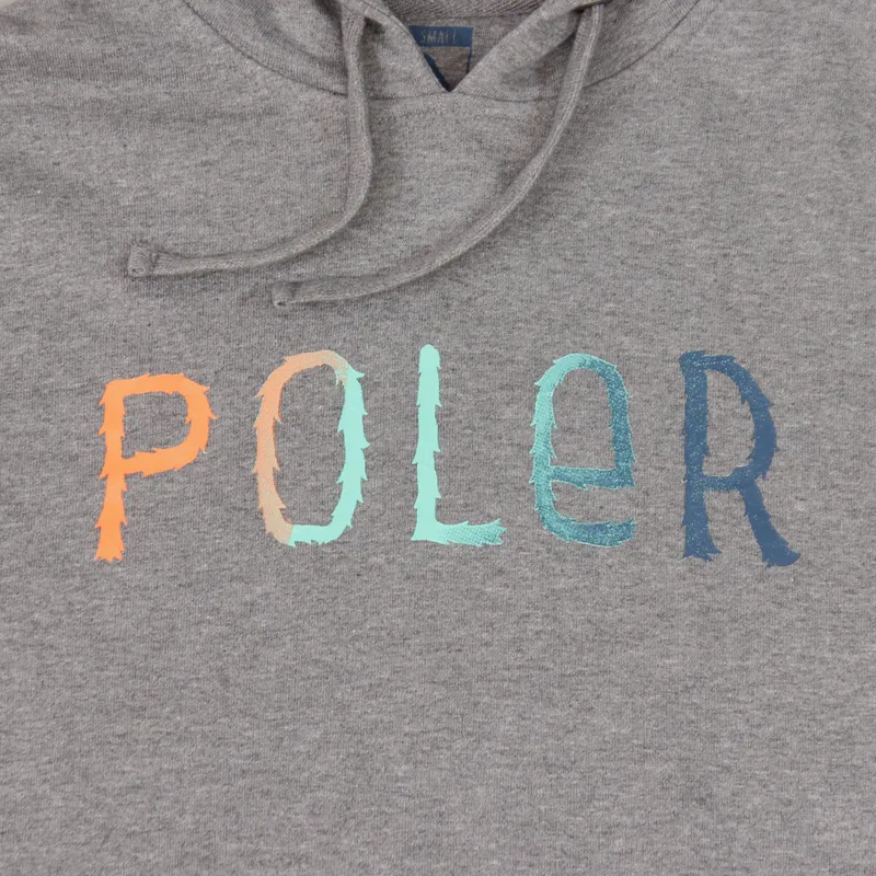 Poler Outdoor Stuff Furry Font Hoodie Heather Grey-1