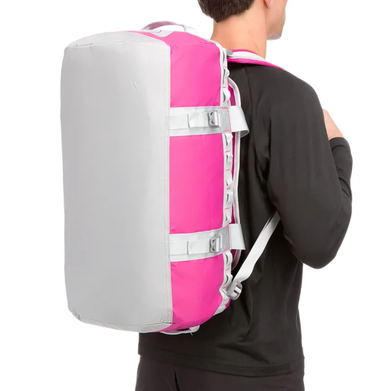 The North Face Base Camp Duffel Bag S - Fuschia Pink and High Rise Grey-2