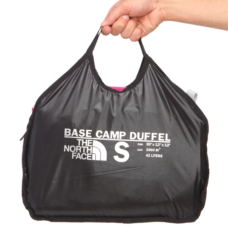 The North Face Base Camp Duffel Bag S - Fuschia Pink and High Rise Grey-3