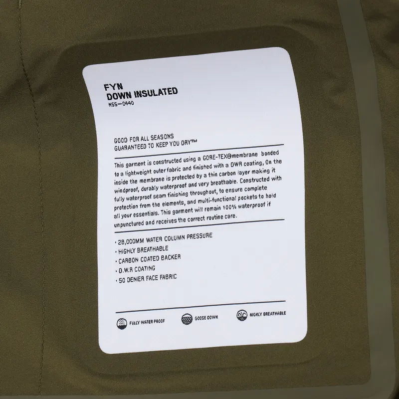 Norse Projects Fyn Down GORE-TEX Jacket Sitka Green-5