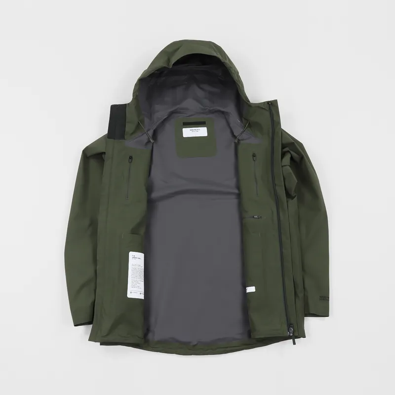 Norse Projects Fyn Shell GORE-TEX Jacket Ivy Green-3