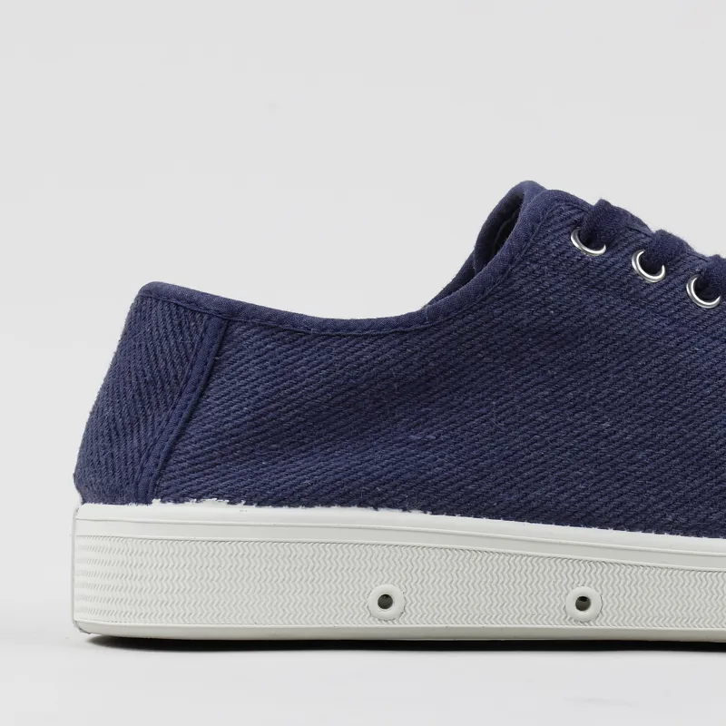Spring Court Mens Sneak G2 Washed Heavy Twill Tennis Shoes Blue