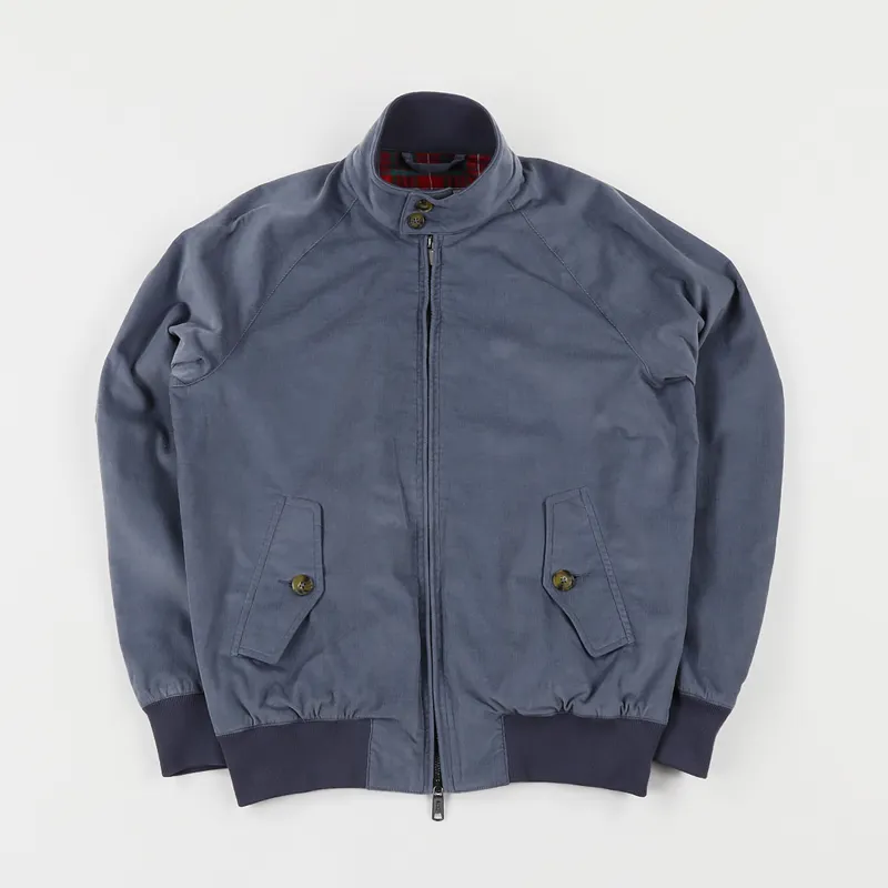 Baracuta G9 Authentic Fit Corduroy Harrington Jacket Cloud Blue