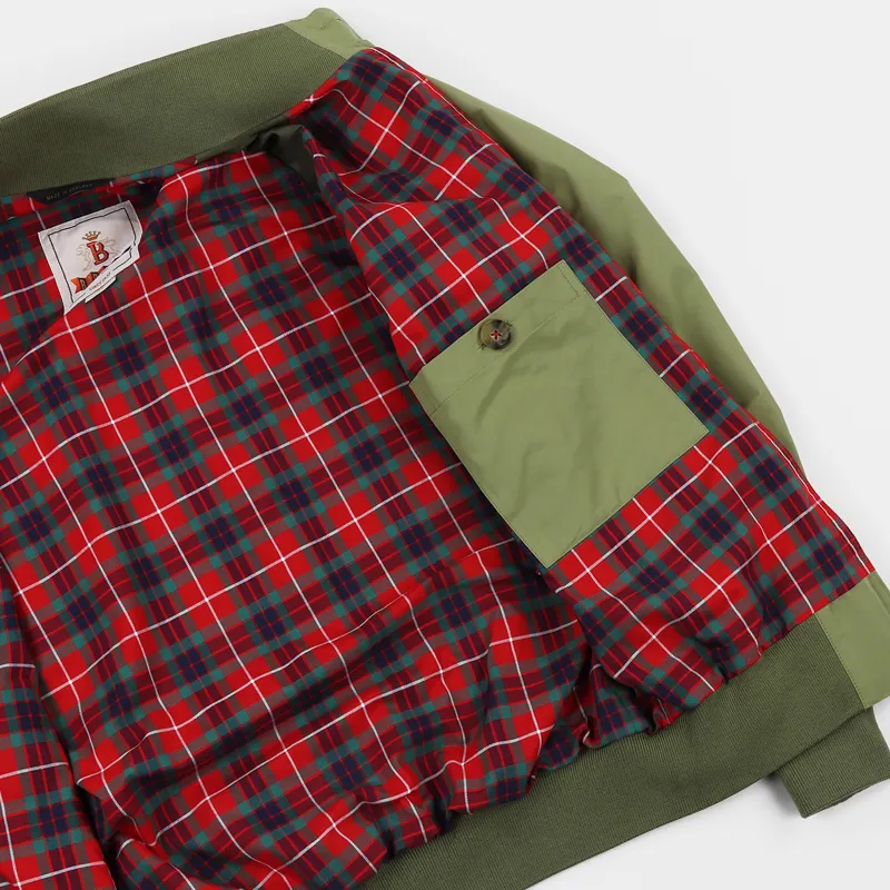 Baracuta G9 Modern Classic Harrington Jacket Olive Green-3