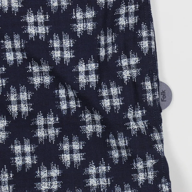 Folk Gabe Shirt Indigo Check-2