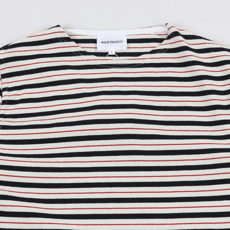 Norse Projects Godtfred Classic Compact LS T Shirt Multi Stripe-1