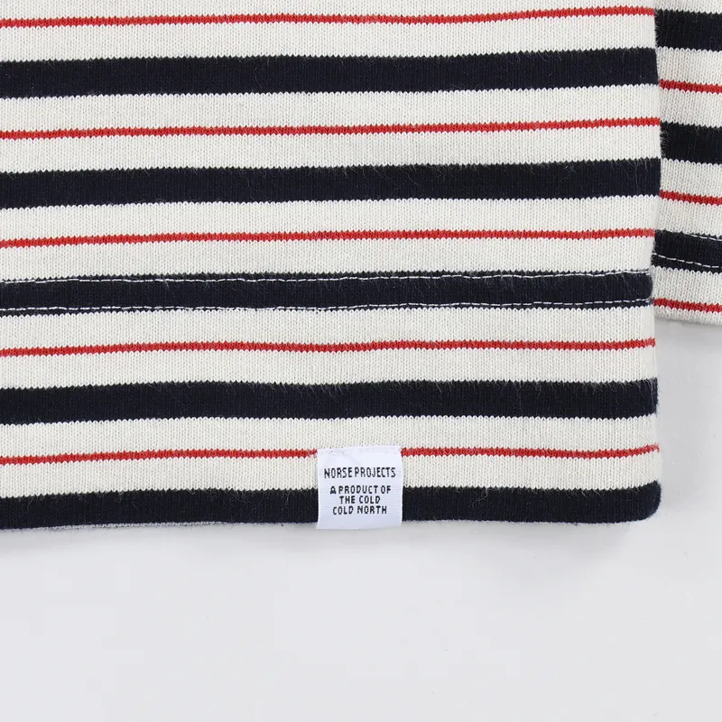 Norse Projects Godtfred Classic Compact LS T Shirt Multi Stripe-2