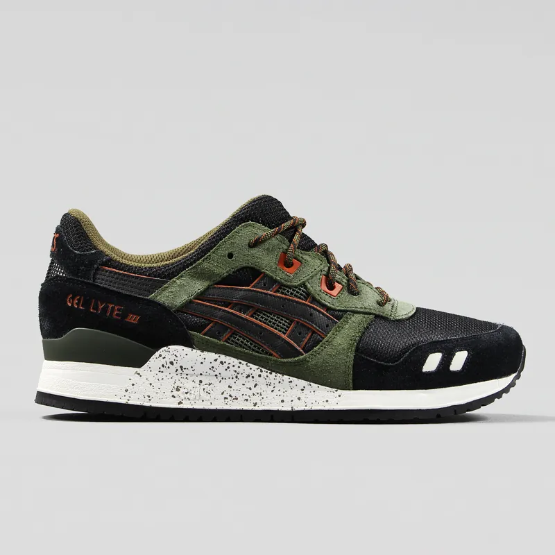 Asics Gel Lyte 3 Green Black Trail Mens Trainers Shoes
