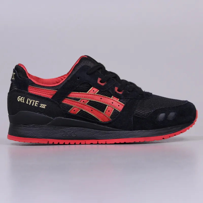 Asics Haters Gel Lite Light 3 III Trainers Black Red Womens