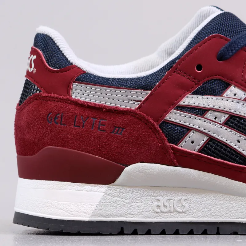 Asics Gel Lyte III Shoes Burgundy Grey-1