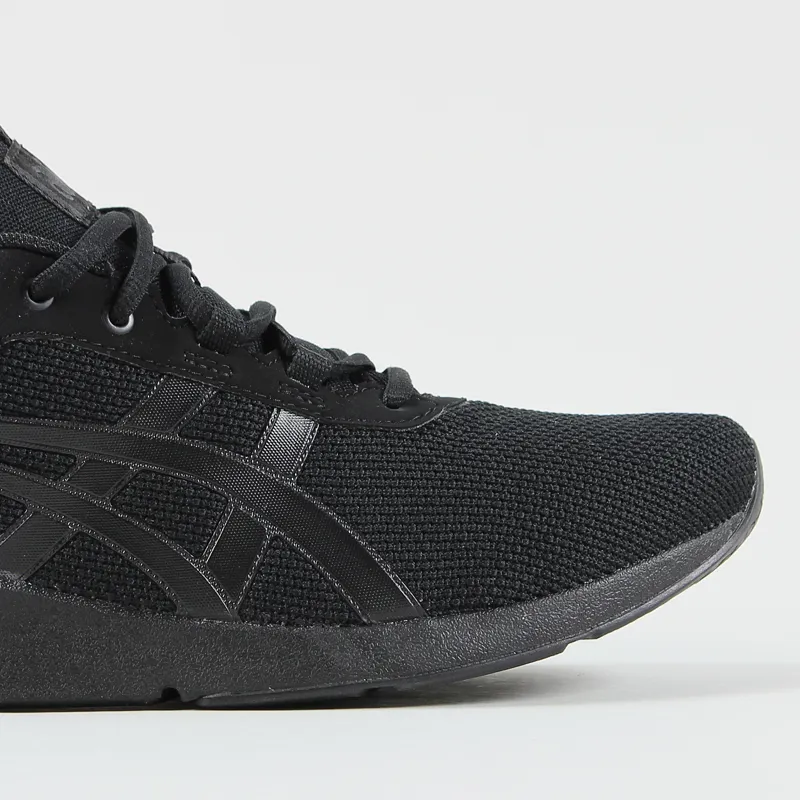 asics black leather runners
