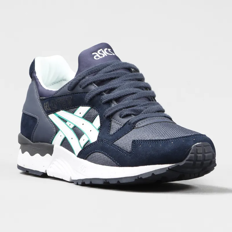 Asics Gel Lyte V Shoes Indian Ink Navy Blue White-3