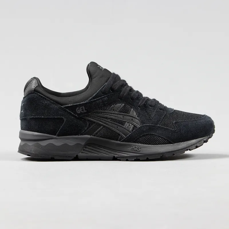 Asics Mens Gel Lyte V Triple Black Suede Cushion