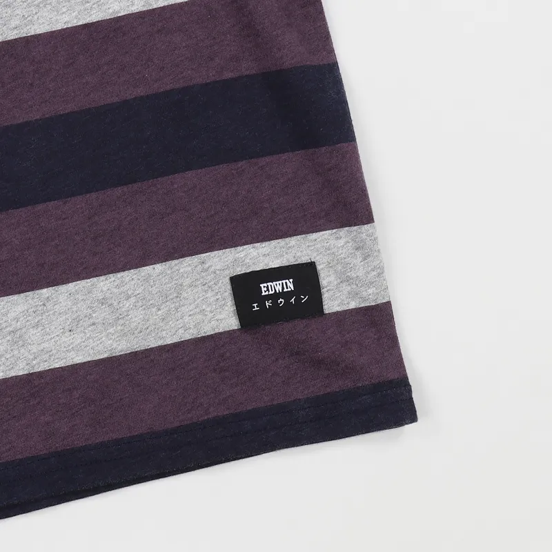 Edwin George T Shirt Plum-2