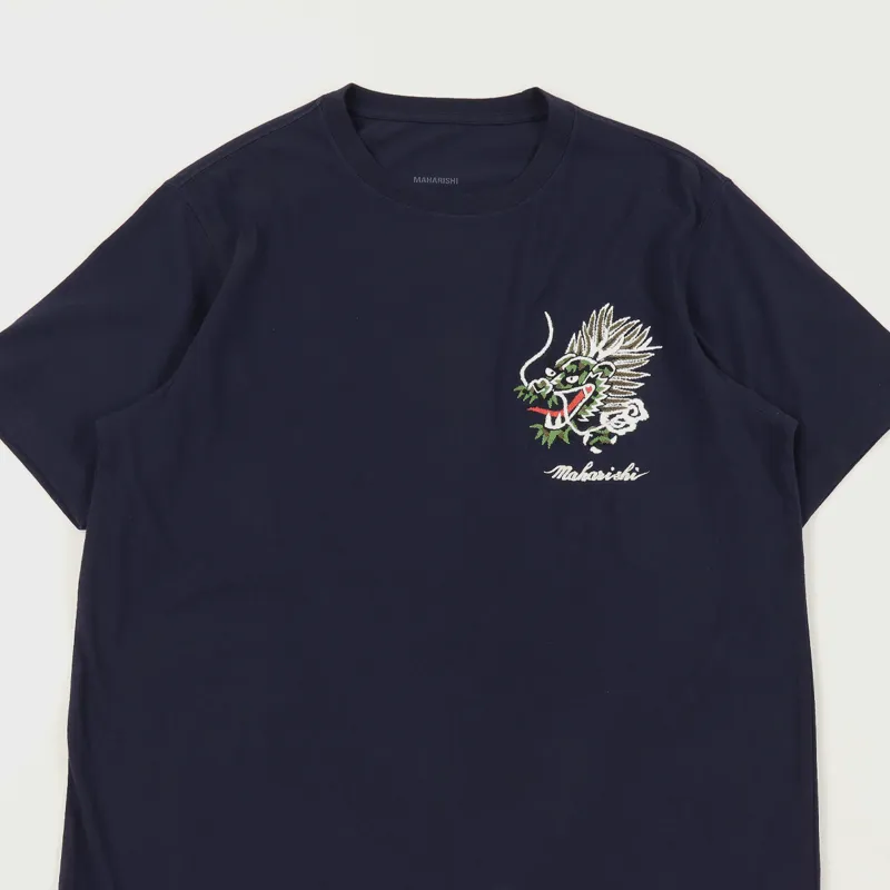 Maharishi Ghost T Shirt Navy-1