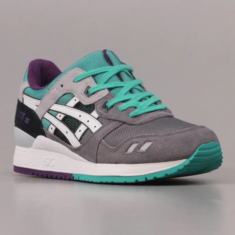 Asics Gel Lyte III Shoes Grey White Purple-4