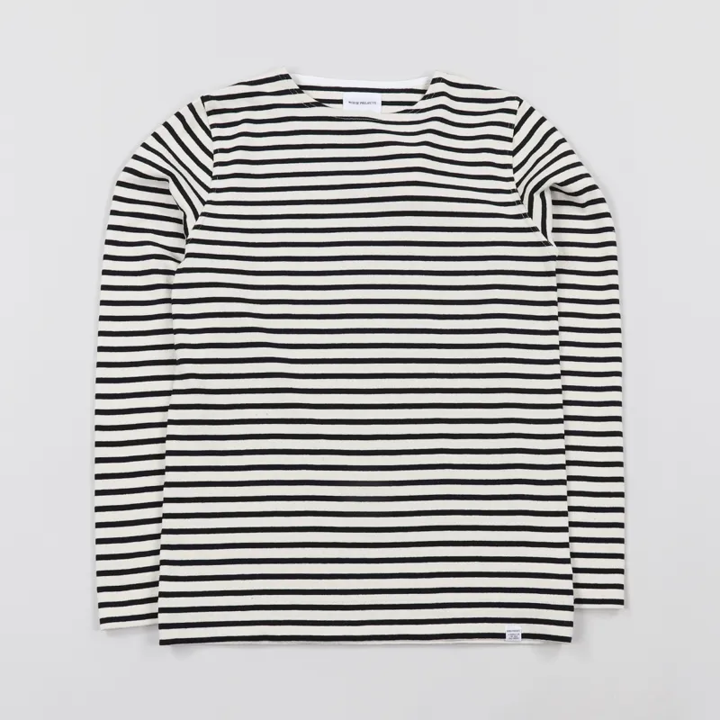 Norse Projects Godtfred Classic Compact T Shirt Ecru Navy