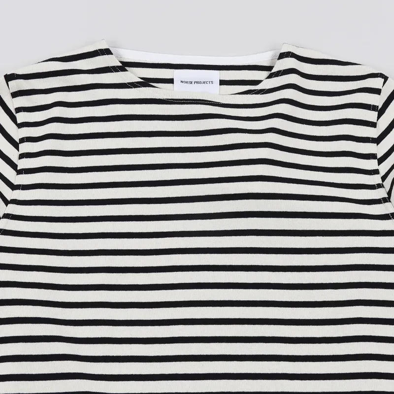 Norse Projects Godtfred Classic Compact T Shirt Ecru Navy-1