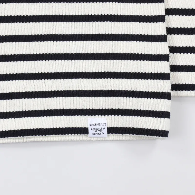 Norse Projects Godtfred Classic Compact T Shirt Ecru Navy-2