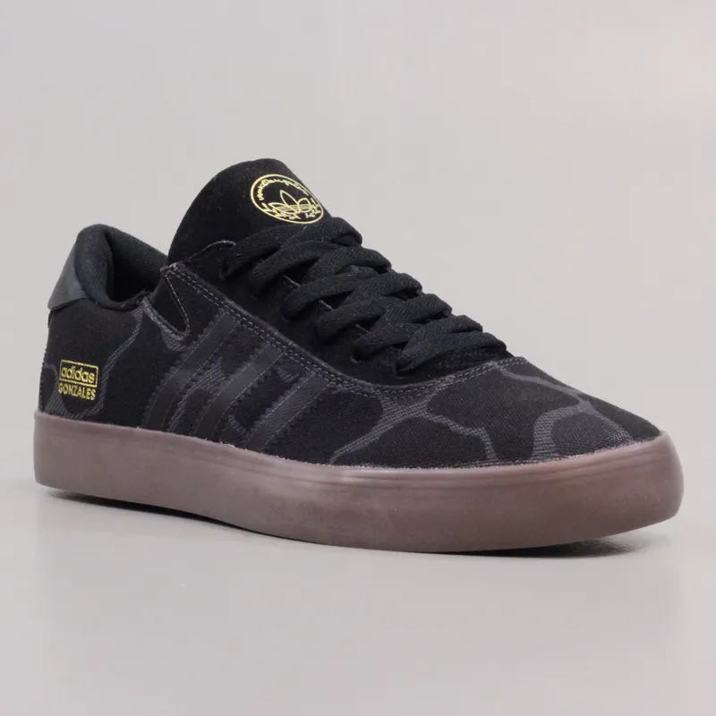 Adidas Gonz Pro Cblack Shoes Dark Grey Camo Gum-5