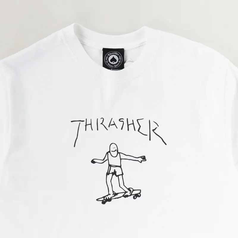 Thrasher Skateboard Magazine Mens Gonzalez Logo SS T Shirt White