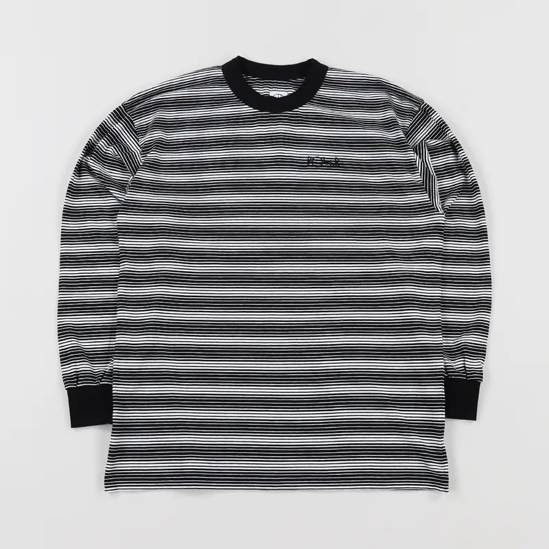 Polar Skate Co. Gradient Long Sleeve T Shirt Black White