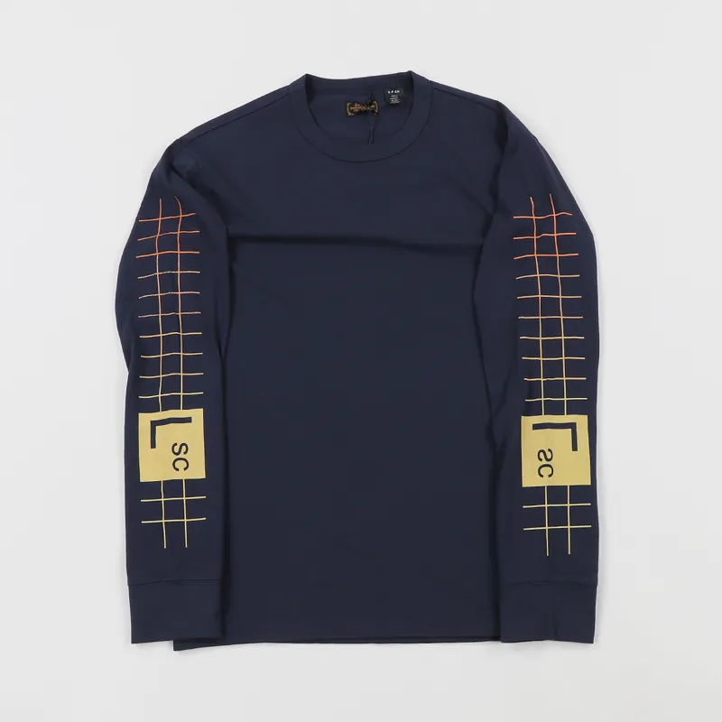 Levis Skate Graphic Long Sleeve Pool Gradient T Shirt Navy-1