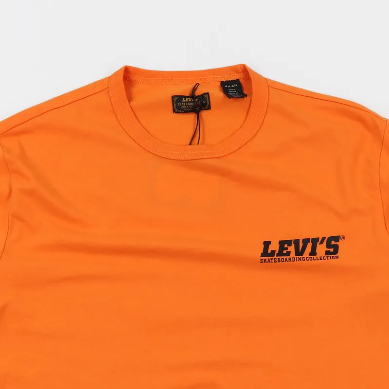 Levis Skate Graphic Short Sleeve T Shirt Orange-1